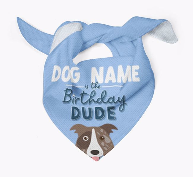 Birthday Dude: Personalized {breedFullName} Bandana